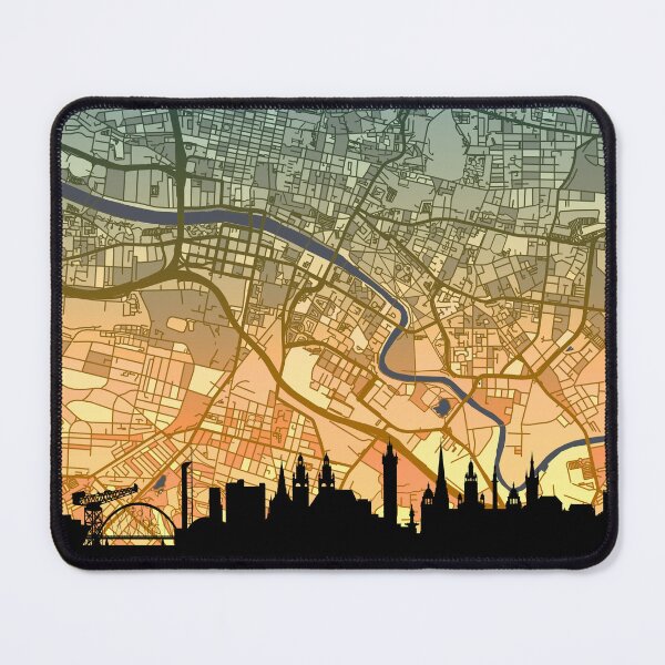 Item preview, Glasgow Skyline Map designed and sold by ArtPrints.