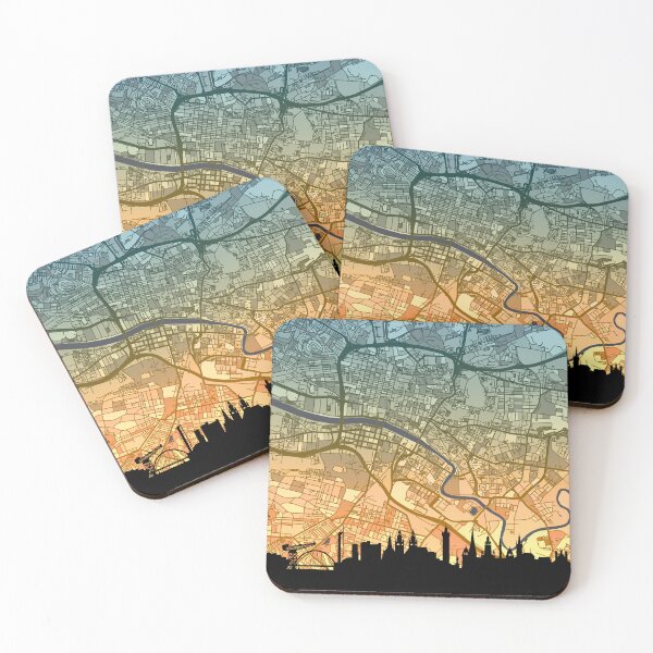 Item preview, Glasgow Skyline Map designed and sold by ArtPrints.