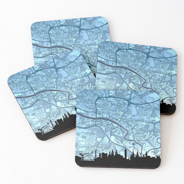 Item preview, Glasgow Skyline Map designed and sold by ArtPrints.