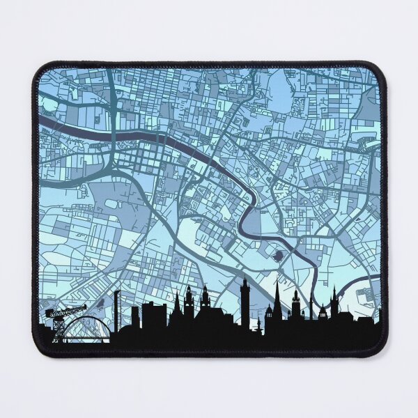 Item preview, Glasgow Skyline Map designed and sold by ArtPrints.