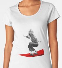 Farrah Fawcett Skateboard Women's Premium T-Shirt