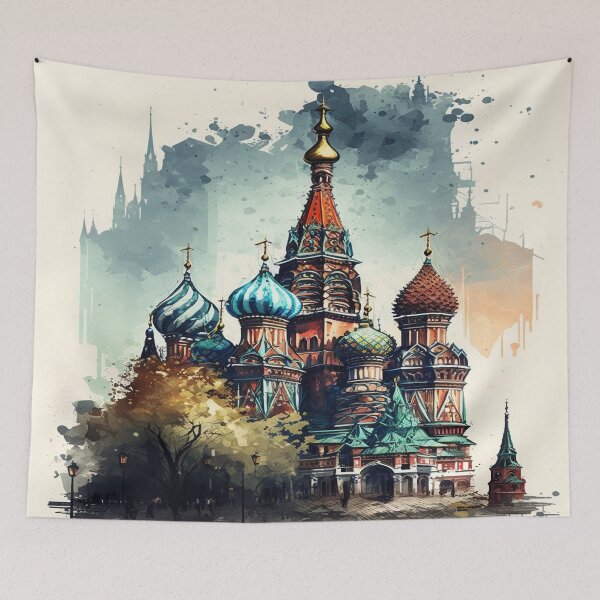 Item preview, Russia The Kremlin in the future watercolor designed and sold by Procerto.