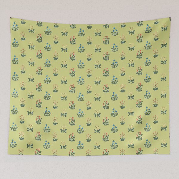 Item preview, millefleurs on grass green | repeat pattern designed and sold by colorofmagic.
