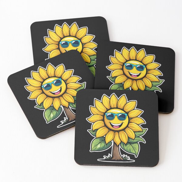 Item preview, A smiling tree sunflower with glasses designed and sold by Norsia.