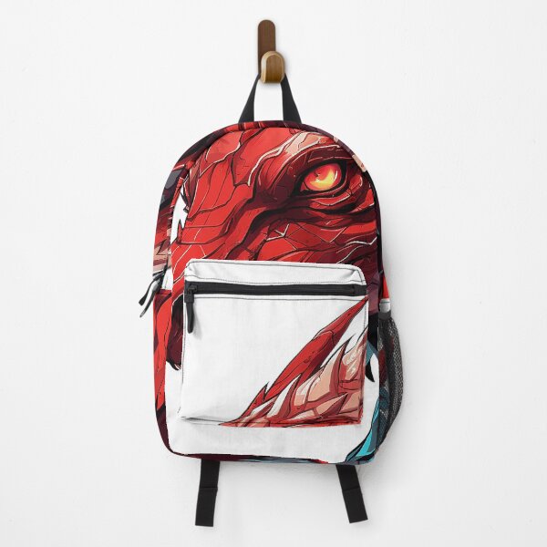 Item preview, Crimson Blaze with Azure Locks: Red Dragon Head with Blue Hair Art designed and sold by Christian Weiss.