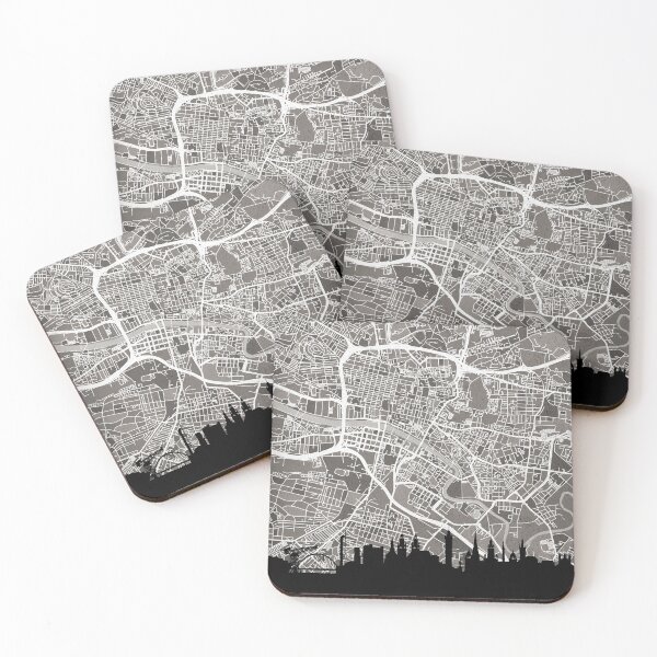 Item preview, Glasgow Skyline Map designed and sold by ArtPrints.