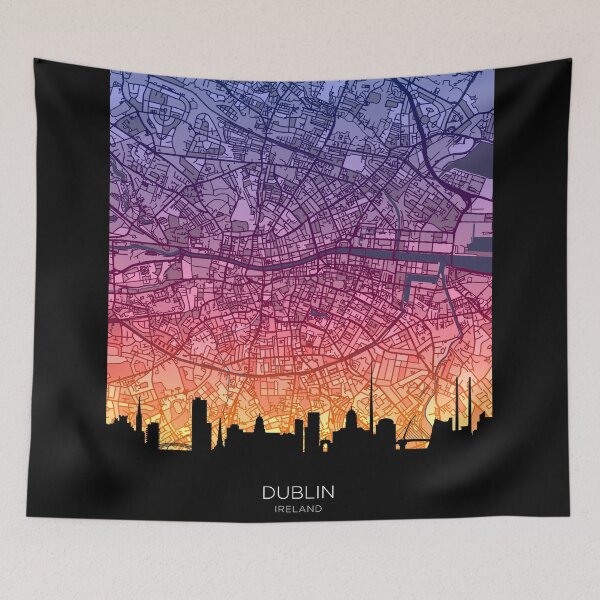 Item preview, Dublin Skyline Map designed and sold by ArtPrints.