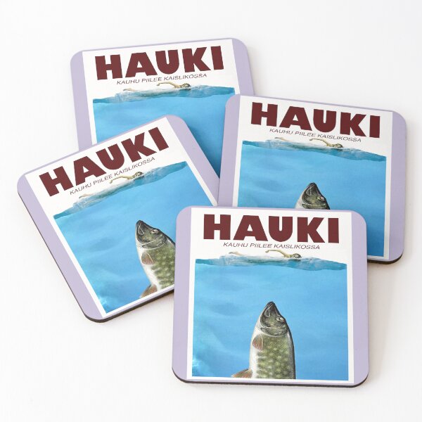 Item preview, Hauki horror movie Jaws parody Finland poster designed and sold by KhaylieEames.