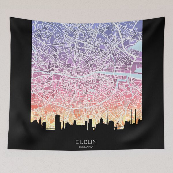 Item preview, Dublin Skyline Map designed and sold by ArtPrints.