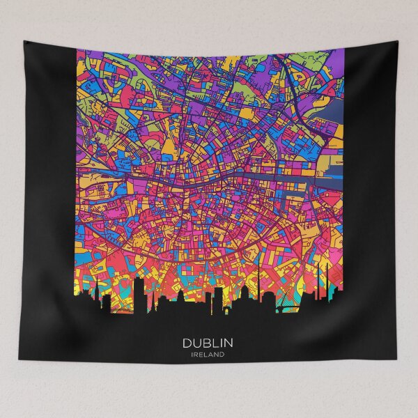 Item preview, Dublin Skyline Map designed and sold by ArtPrints.