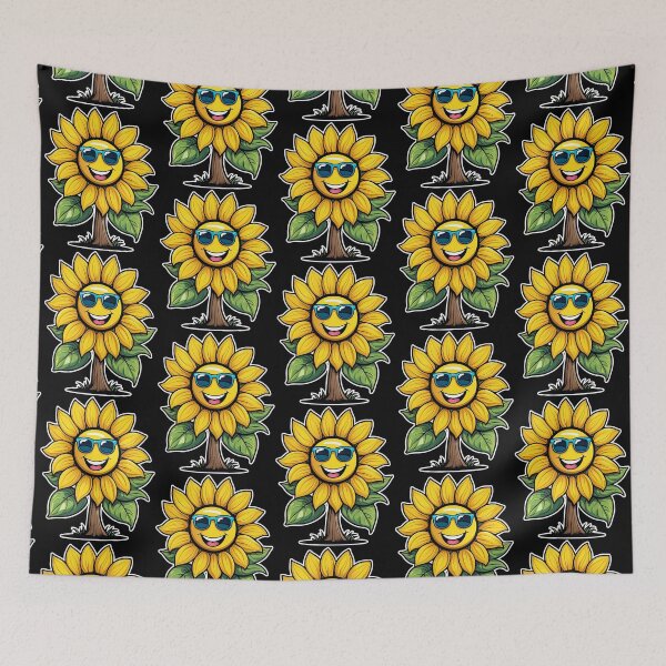 Item preview, A smiling tree sunflower with glasses designed and sold by Norsia.