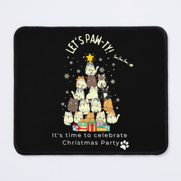 Item preview, Let's Paw-ty! Its time to celebrate christmas party. designed and sold by CuteCatsCoffee.
