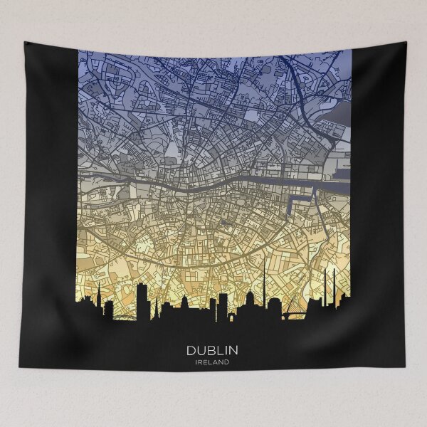 Item preview, Dublin Skyline Map designed and sold by ArtPrints.