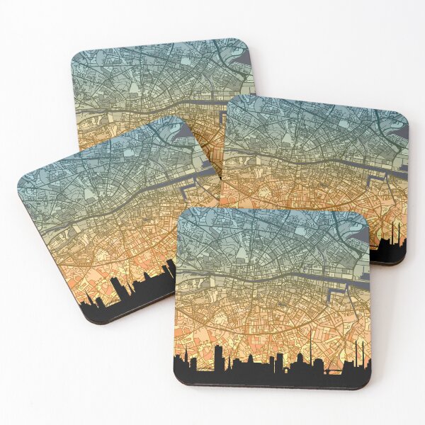 Item preview, Dublin Skyline Map designed and sold by ArtPrints.