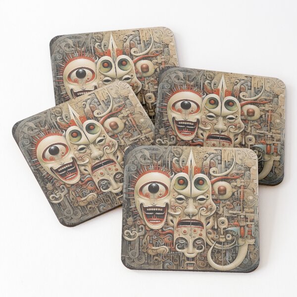 Item preview, abstract face / pop up designed and sold by bfunky-visuals.
