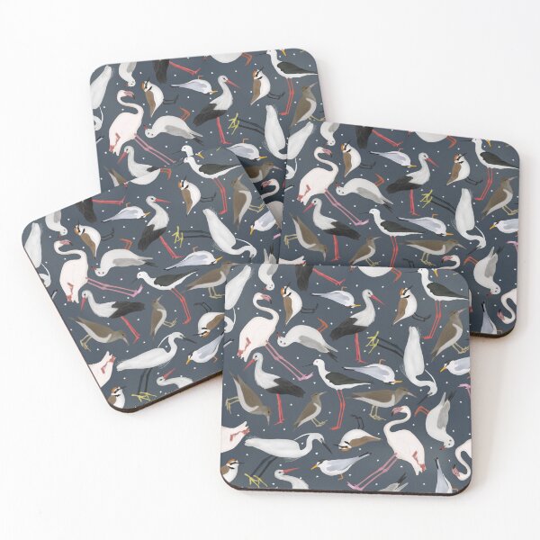 Item preview, Dark Grey Birds pattern designed and sold by daisyandlime.