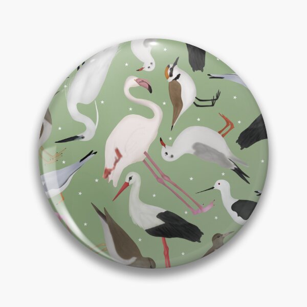 Item preview, Green Birds pattern designed and sold by daisyandlime.