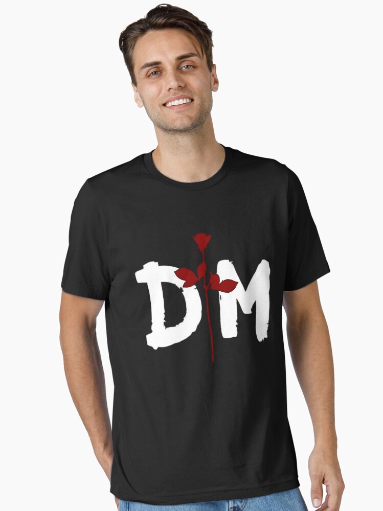 Depeche Mode(DM) logo and red rose, D-P-CH-MOD-