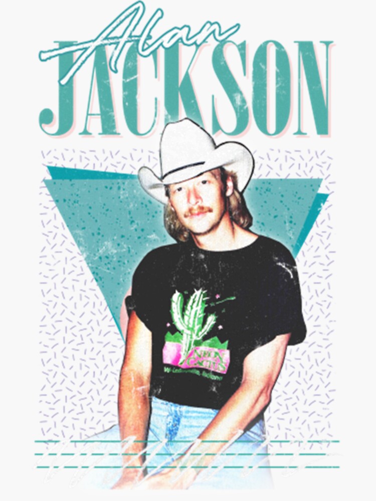 Vintage Faded Style Fan Design Alan Jackson Sticker For Sale By Rokeridruckar Redbubble 7207