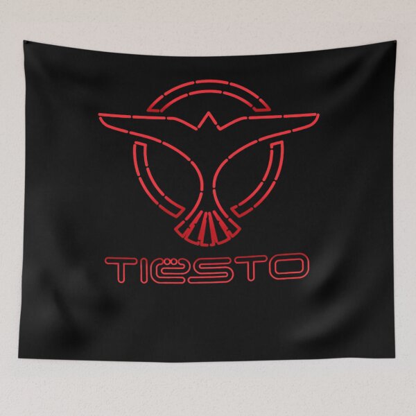 Item preview, DJ Tiesto Best Selling Dotted Stripes Logo Red designed and sold by OtiliaSchulist.