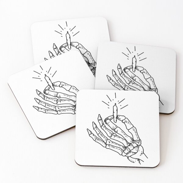 Item preview, Skeleton Hand Holding A Joint (Minimal Version) designed and sold by DaFkApparel.