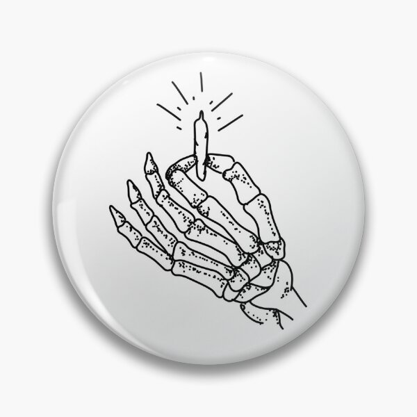 Item preview, Skeleton Hand Holding A Joint (Large Version) designed and sold by DaFkApparel.
