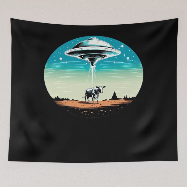Item preview, Cow abducted by aliens designed and sold by OtiliaSchulist.