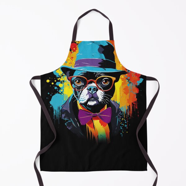 Item preview, Hipster French Bulldog - Vibrant Bow Tie and Hat Fun designed and sold by madtoyman.