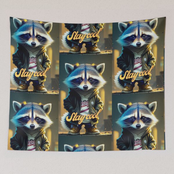 Item preview, A cute and cool raccoon hanging out and chilling designed and sold by Pelzi100.