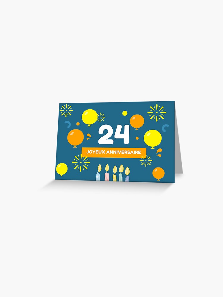 Carte D'anniversaire 25 Ans En Or - Bleu - A Message - Pour Homme