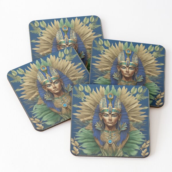 Item preview, painting of an egyptian woman with feathers on her head designed and sold by Enga6.