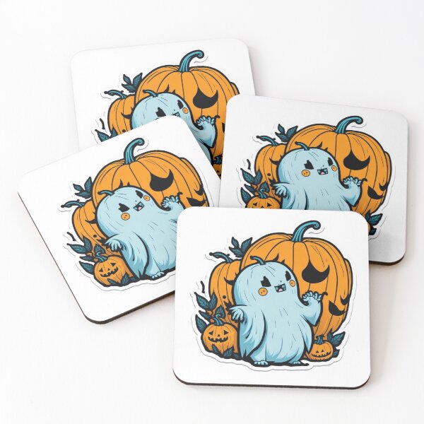 Item preview, Spooky Cute Ghost Pumpkin Popart  designed and sold by ShopSunday.