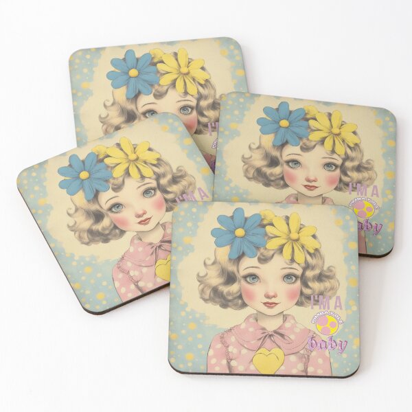Item preview, I am a Pimba Y Olé baby, sweet girl & daisies designed and sold by Pimbayole.