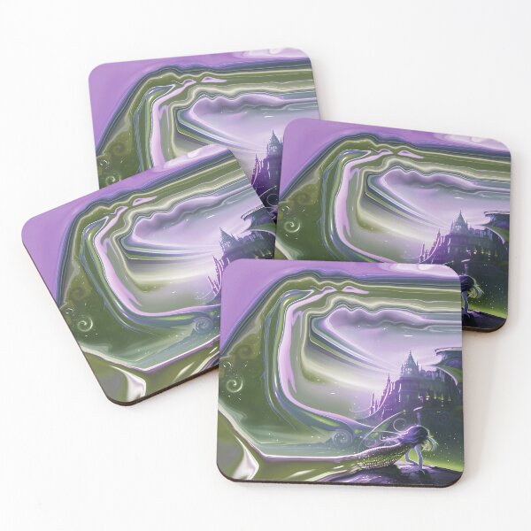 Item preview, Mermaid on Rock with Abstract Mermaid Tail and Abstract Sky and Ocean 3 of 4 designed and sold by Beachy.