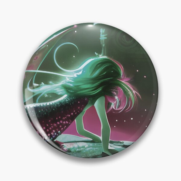 Item preview, Mermaid on Rock with Abstract Mermaid Tail and Abstract Sky and Ocean 4 of 4 designed and sold by Beachy.