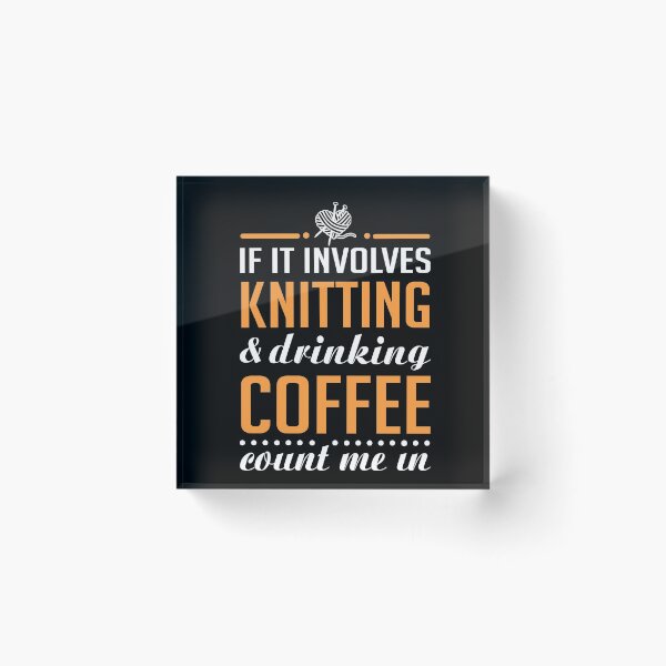 Item preview, Knitting and Drinking Coffee designed and sold by KsuAnn.