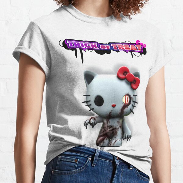 Roblox T-shirt // black kuromi sanrio shirt w/ purple bag straps