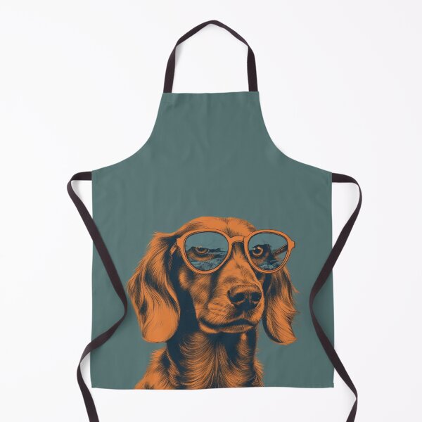 Item preview, Dachshund with glasses in retro style designed and sold by bigmoments.