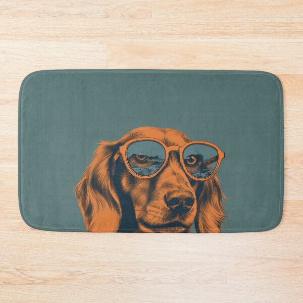 Item preview, Dachshund with glasses in retro style designed and sold by bigmoments.