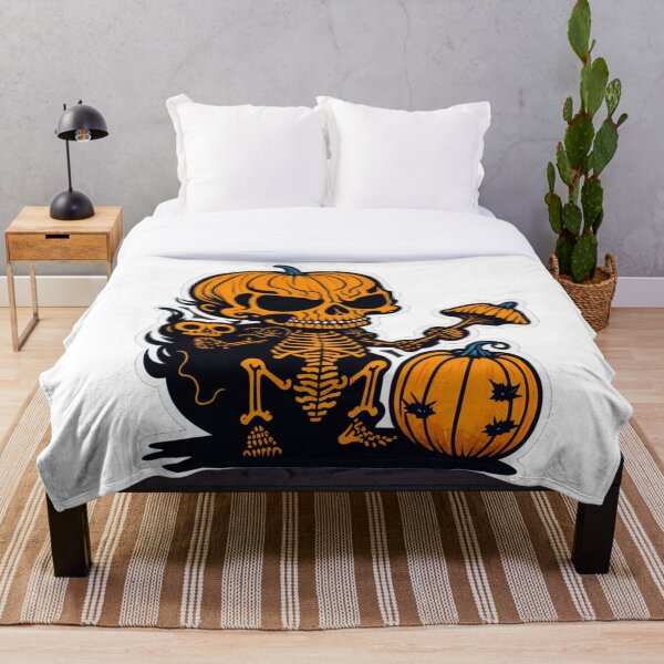 Item preview, Spooky Skeleton Pumpkin Halloween Popart  designed and sold by ShopSunday.