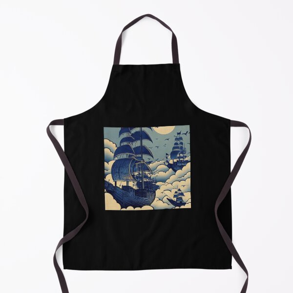 Item preview, Air Ships Sailing Above Clouds - Japanese Woodcut 1 designed and sold by CrankyOldDude.