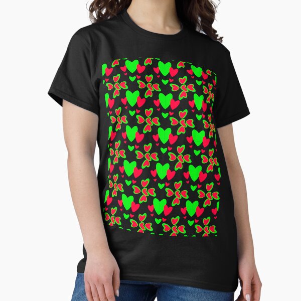 Item preview, Red and Green Hearts - Hand Drawn Repeating Pattern designed and sold by Victoria Rose.