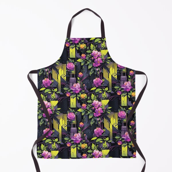 Item preview, Seamless Techno-Rose Fusion Pattern - pink and yellow theme designed and sold by Semagy.