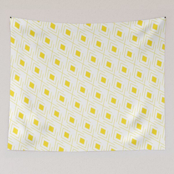 Item preview, Golden yellow geometric squares and cross designed and sold by itsggdesigns.