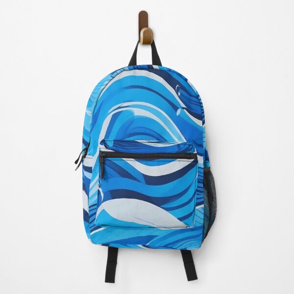 Item preview, Pop Art Blue Waves - Modern Patterns Ebb and Flow in Vibrant Style designed and sold by Freak-Scene.