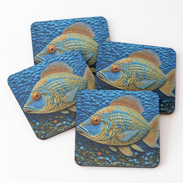 Artikelvorschau, [KI-Kunst] Fische im Meer, optischer Kunststil entworfen und verkauft von Sissle.