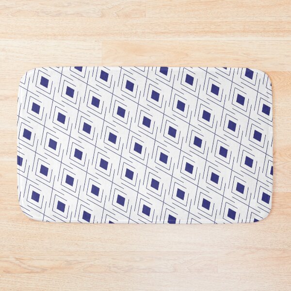 Item preview, Midnight blue geometric squares and cross designed and sold by itsggdesigns.