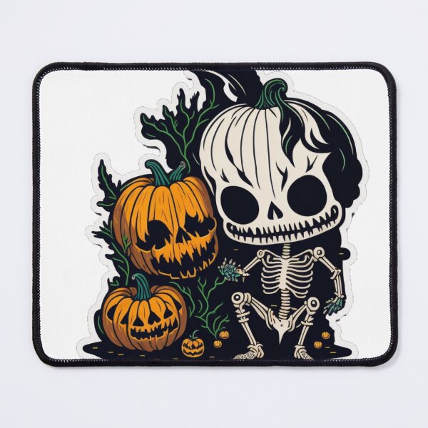 Item preview, Spooky Cute Ghost Skeleton Pumpkin Halloween Popart  designed and sold by ShopSunday.