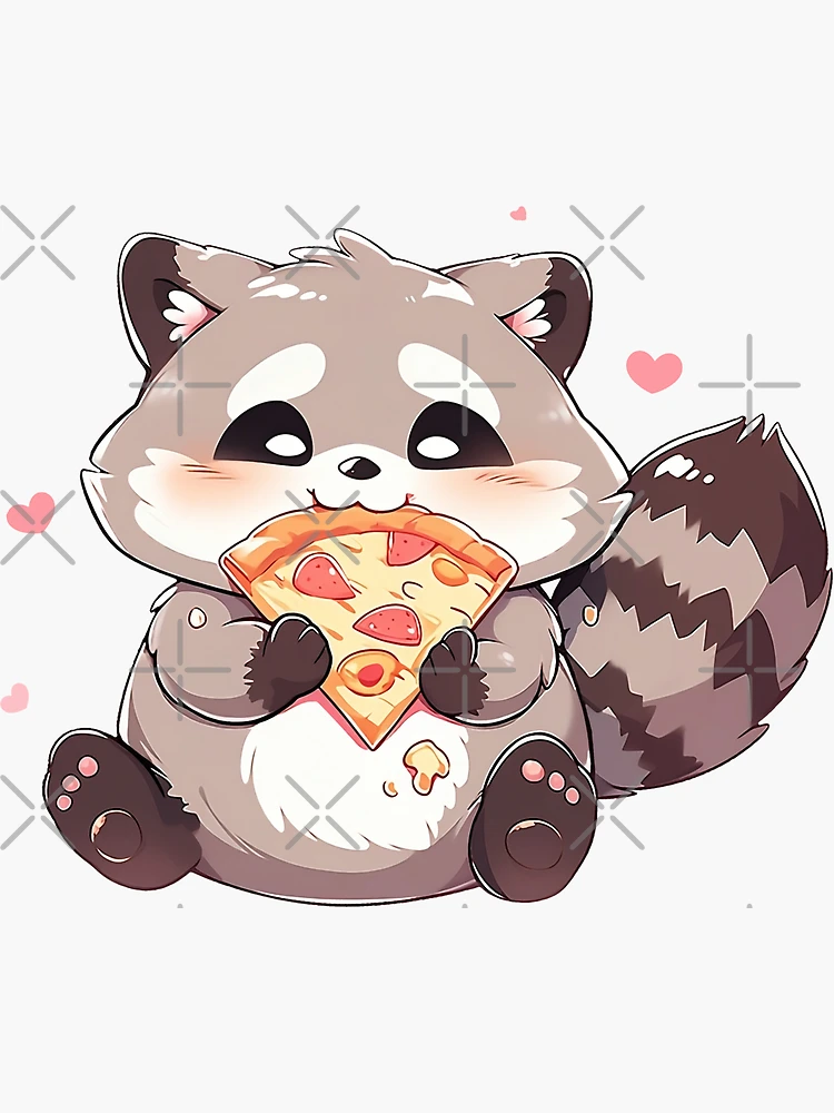 Raccoon Sticker – Mega Kawaii Cuties