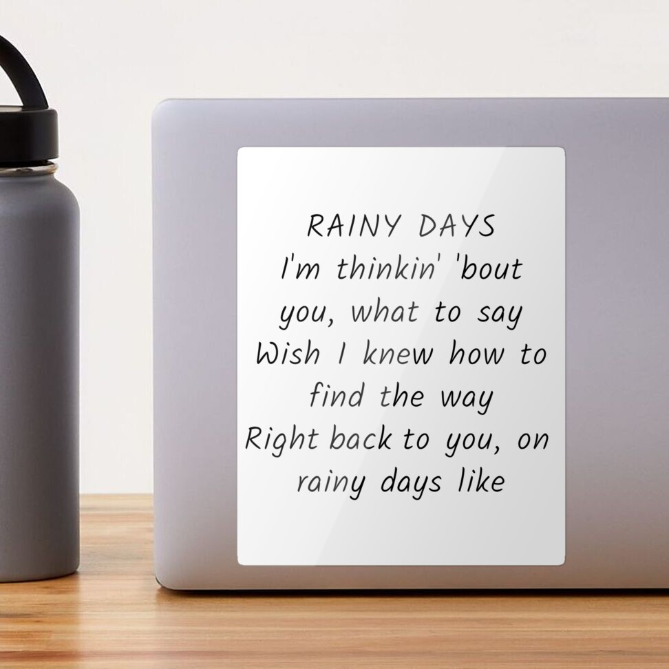 RDIN – Rainy days Lyrics